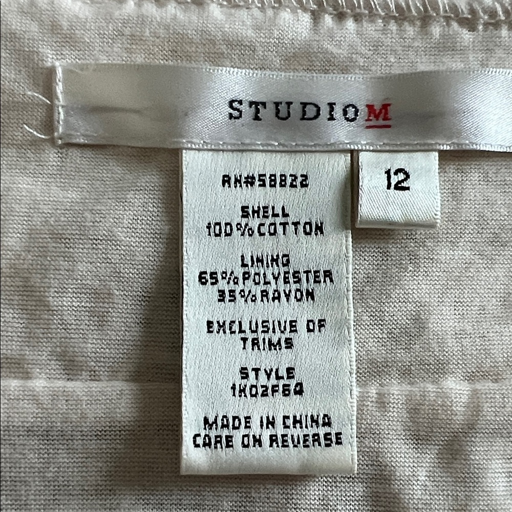 Ivory / Cream Embroidered Sleeveless Dress Knee Length Cocktail Wedding Size 12 - Picture 13 of 14